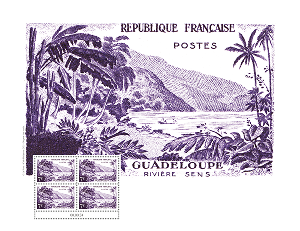 Poster timbres Guadeloupe
