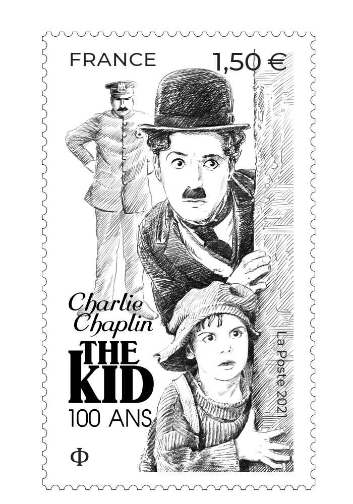 Timbre Charlie Chaplin The Kid 100 ans