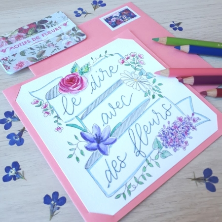 Paper Break kit mail art Motifs de fleurs