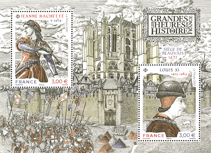 Bloc Les Grandes Heures de l'Histoire de France Jeanne Hachette v 1454 – Louis XI 1423-1483