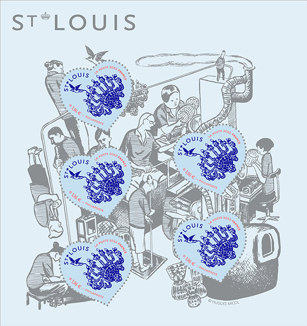 Bloc de timbres Cœur Saint-Louis