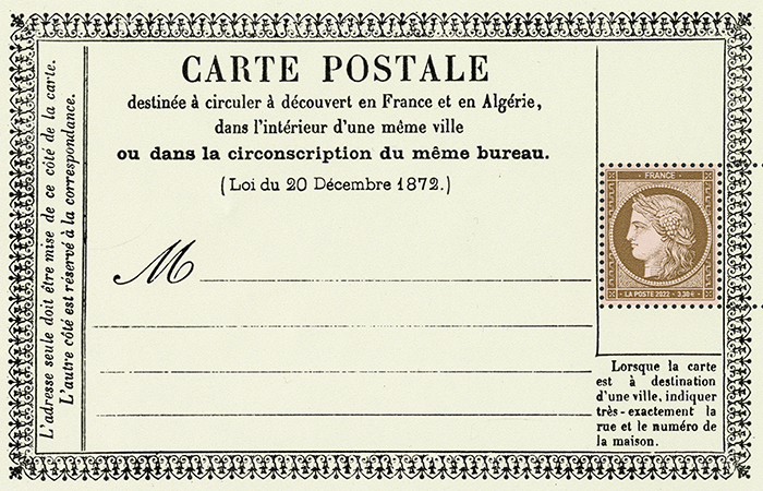 150 ans de la carte postale en France
