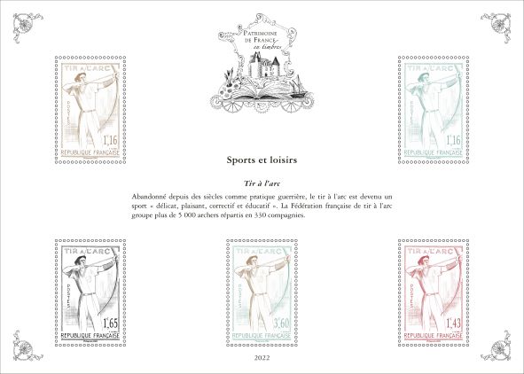 Patrimoine de France en timbres, édition 2022