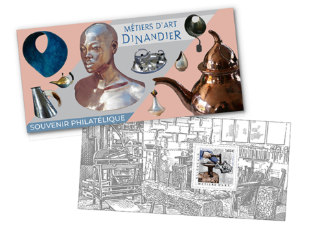 Souvenir philatélique métiers d'art Dinandier