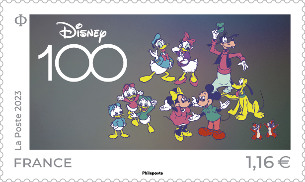 Timbre Disney 100  Le carré d'encre