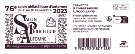 Carnet 12 timbres Marianne l'engagée - Lettre Verte - Couverture Philinfo  2022 - La Poste