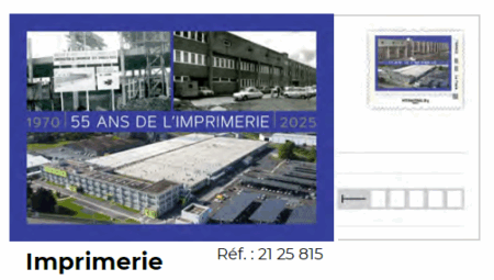 entier postal 55 ans imprimerie - imprimerie