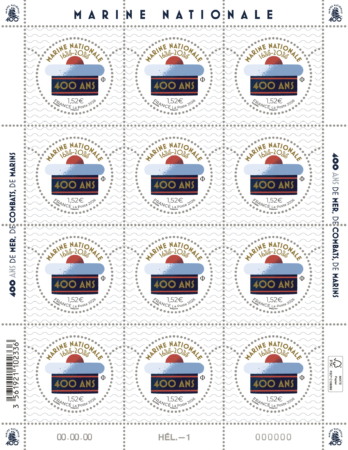 FEUILLE MARINE NATIONALE 400 ANS